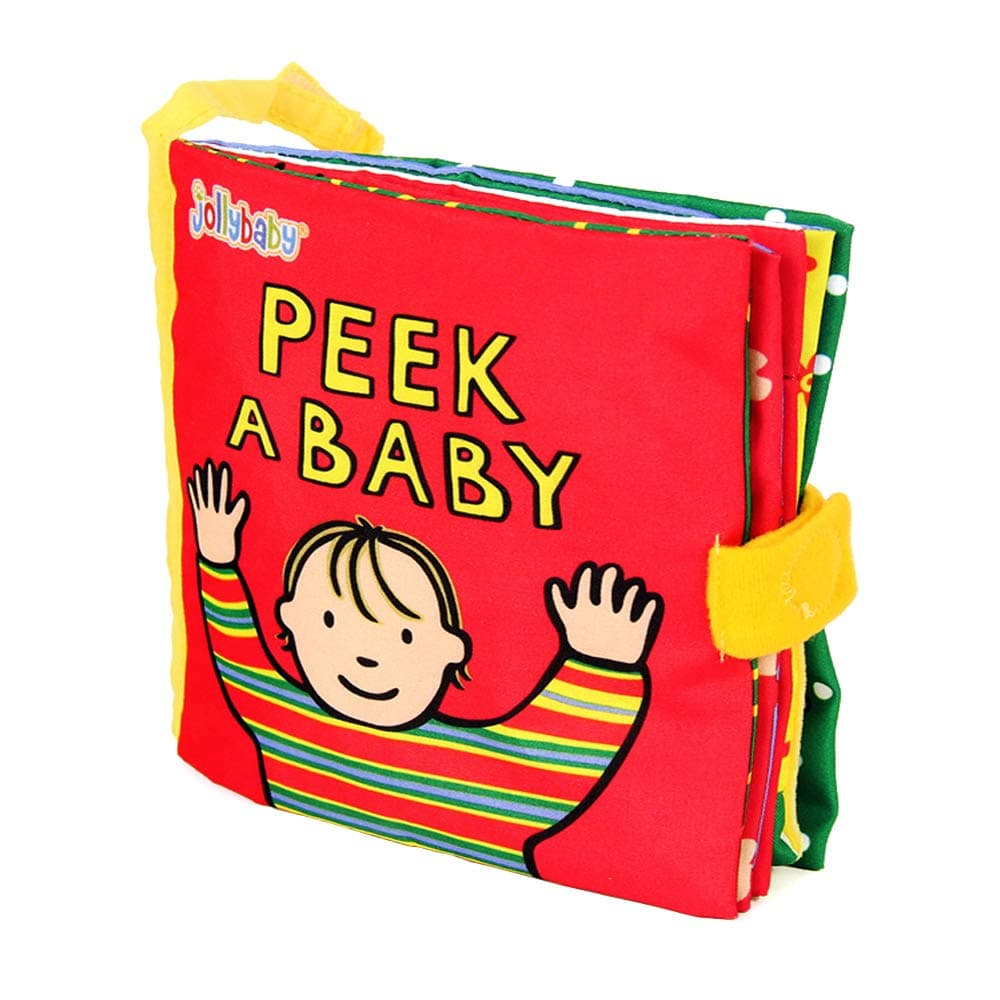Jolly Peekaboo Book - Activity Book for Baby, Soft Books for Baby, Cloth Books Touch and Feel, Crinkle Books for Babies, Infants & Toddler Early Development Interactive Toys, Baby Girl & Baby Boy Gift