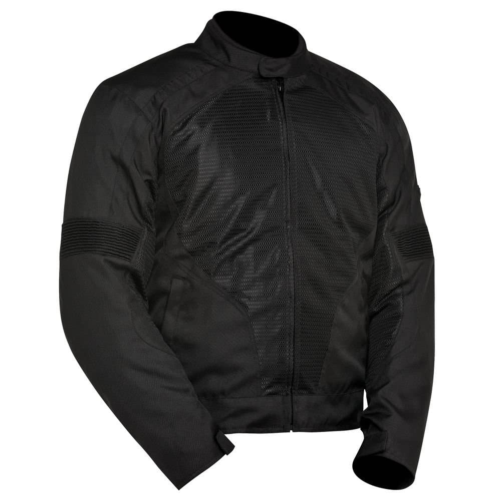 Bilt Racer Mesh Textile Motorcycle Jacket - MD, Black