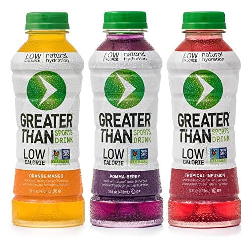 Greater Than Low Calorie Sports Drink, Variety Pack, 16 Ounce (Pack of 12)