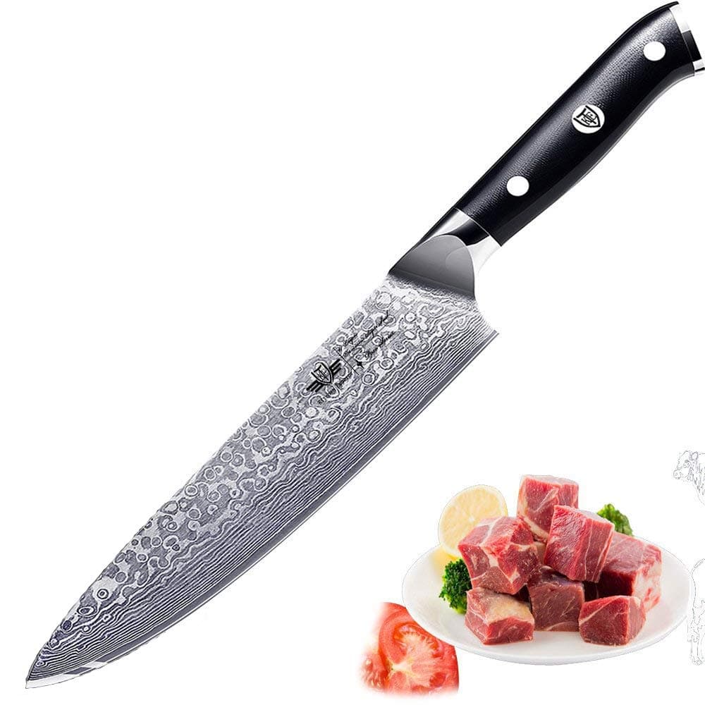 Damascus Kitchen Knives, Chef Knife 8 inch, Upgrade 67 Layers Damascus Steel Knife Full Tang with Comfortable G10 Handle