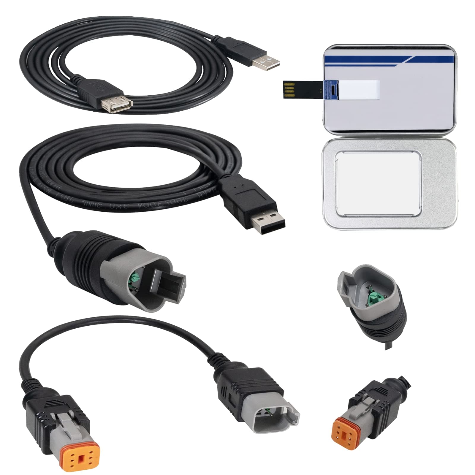 USB Diagnostic Cable Tool Scanner Kit with Chip FT232RL and Cable Bootstrap Tool Compatible with Evinrude E-tec, Fitch, DI 1999-2020 Outboard Boat Marine Engines,