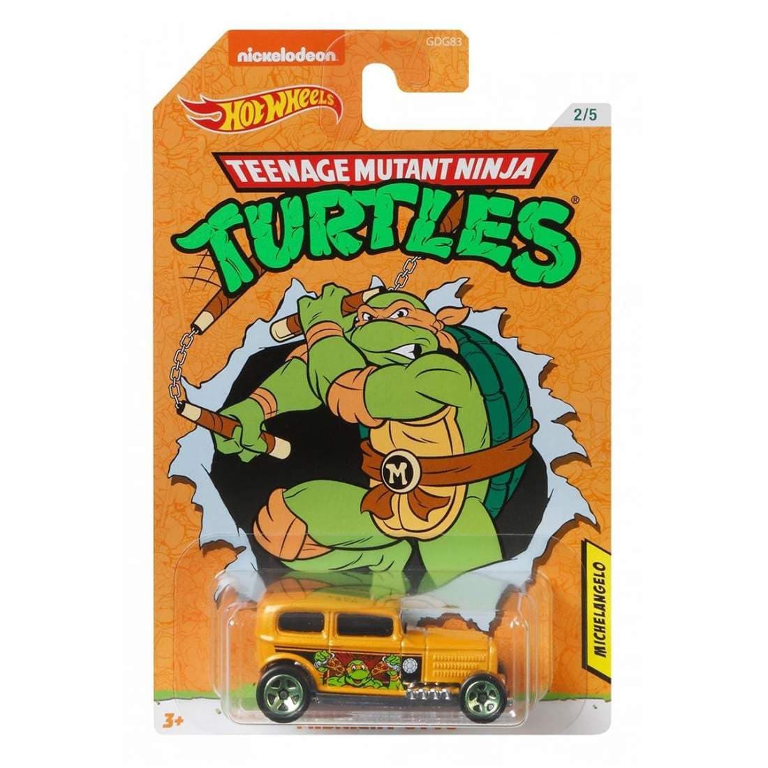 TMNT Midnight Otto 2/5, Michelangelo, Yellow, 1:64 Scale Die-Cast Car