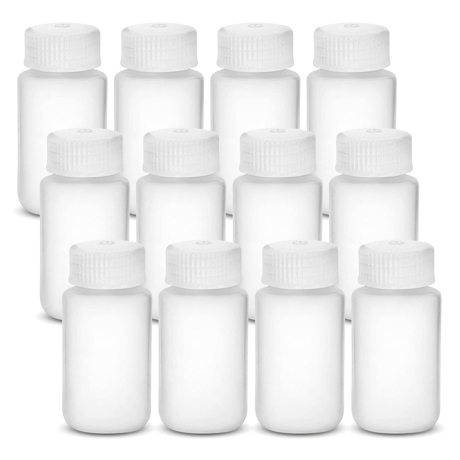 United Scientific 33306 Polypropylene Wide Mouth Reagent Bottles, 60ml Capacity (Pack of 12)