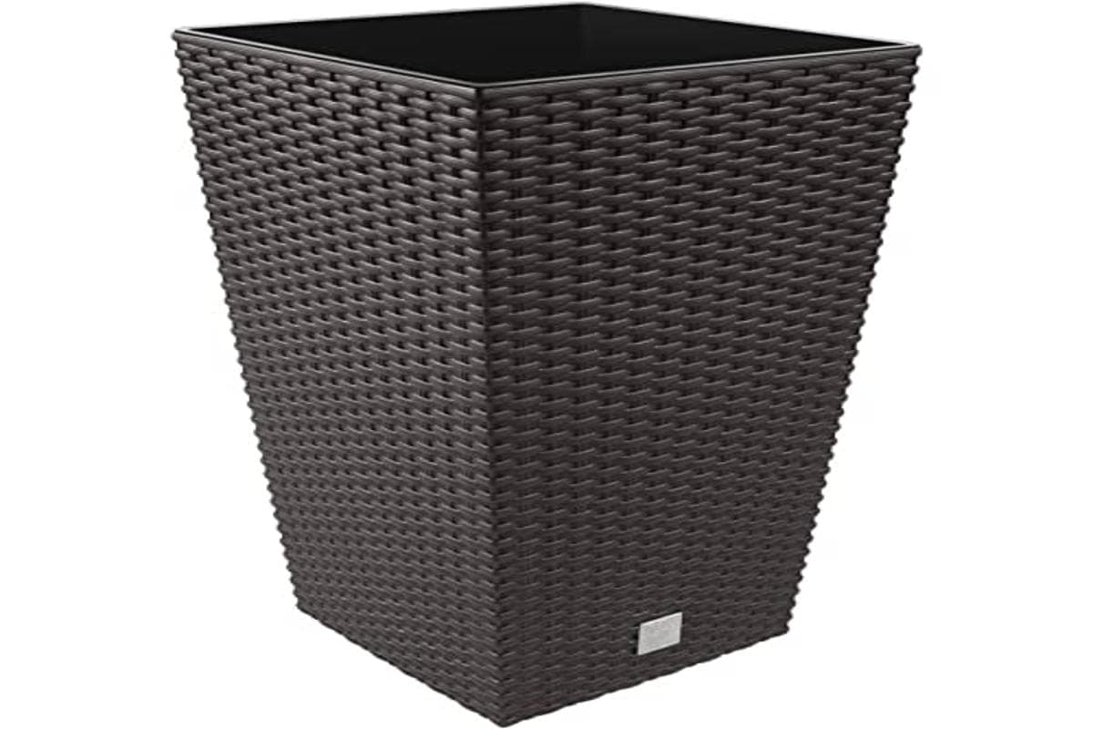 Rato Square Prosper Plast DRTS325-440U 32.5 x 32.5 x 61 cm Flowerpot - Dark Brown