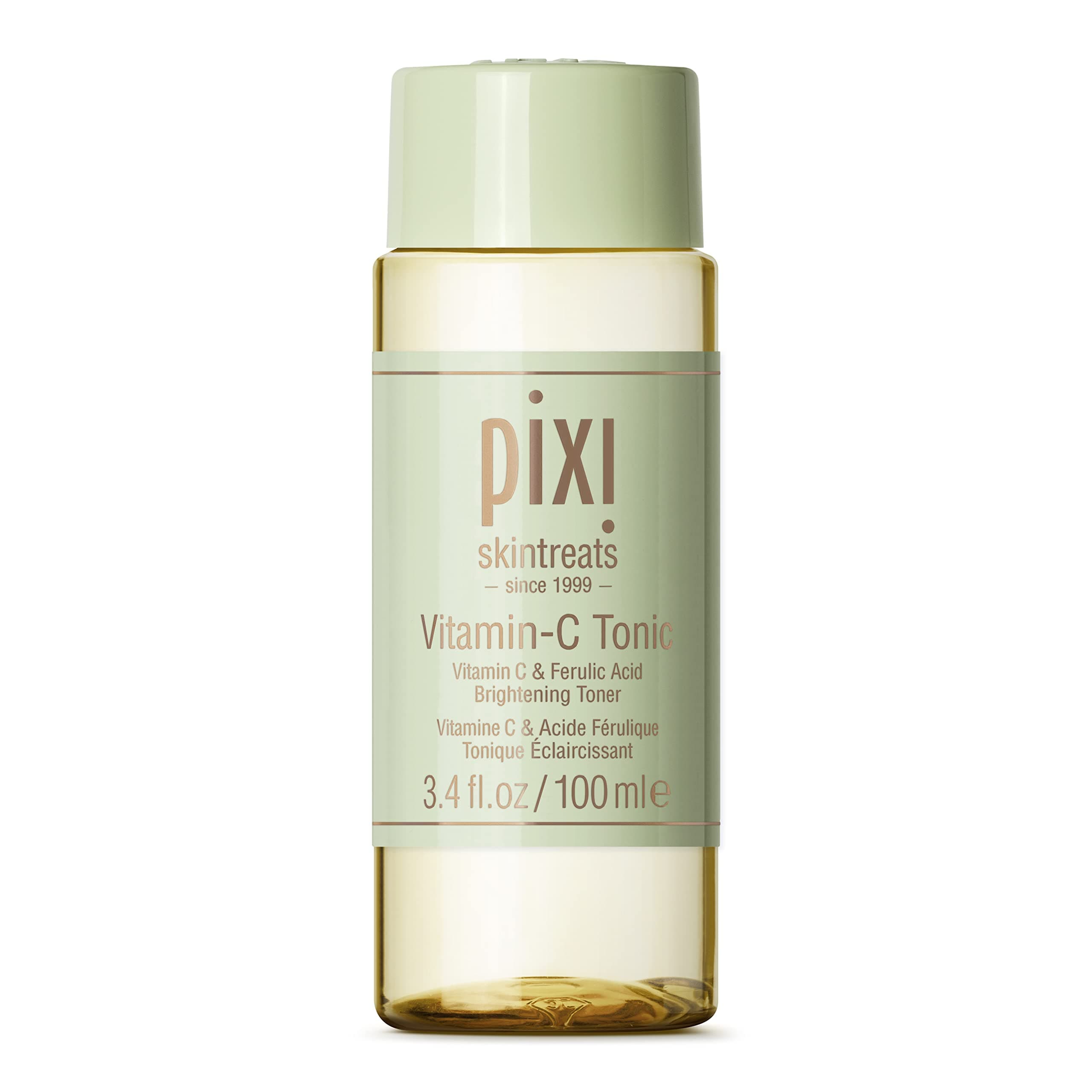 Pixi Vitamin-C Tonic,Brightening & Soothing Facial Toner, Boost Skin Luminosity, Infused with Vitamin-C & Ferulic Acid, Alcohol Free Daily Toner, 100Ml 3.4Fl Oz