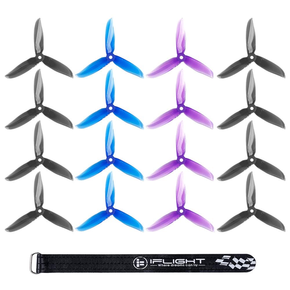 DALPROP 16pcs Cyclone T5046C Pro 5046 3 Blades (5.0 x 4.6) CW CCW Propeller for FPV Racing Quadcopter Frame Kit (4sets, Mix Color)