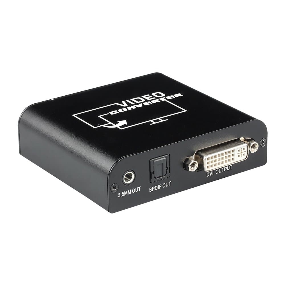 HDMI to DVI Converter with Audio Spdif DVI-I Video Adapter Upscaler 1080P for PS4/Switch/PC Monitor etc