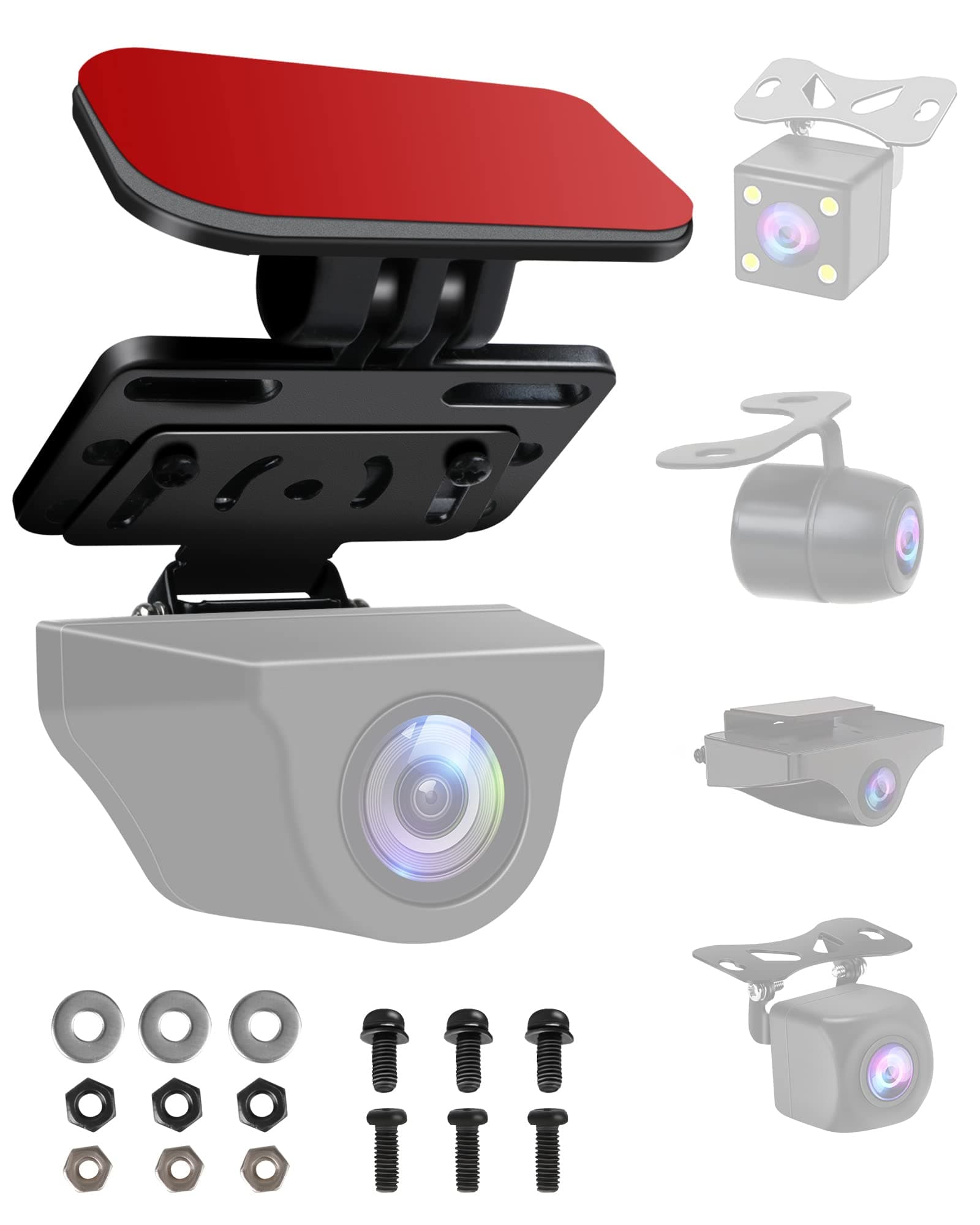 【No Drilling】Rear Window Bracket for Most Dash Cams - Easy Install, 180° Angle Adjustment, Reverse Camera Inside the Car