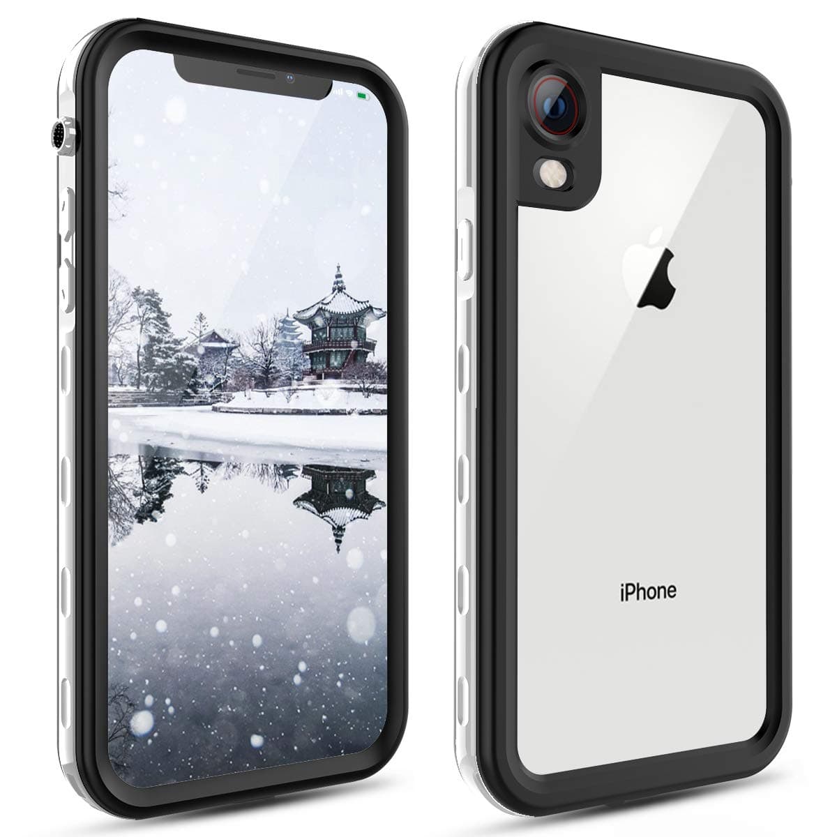 Transy Waterproof Case for iPhone XR - iPhone XR Cases Waterproof Bumper Case Underwater Case Snowproof Shockproof Full-Body Case Rugged Cover Built-in Screen Protector for iPhone XR