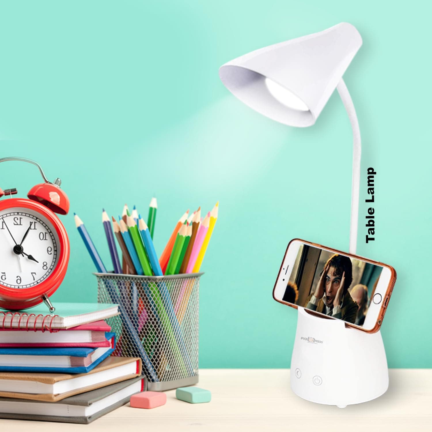 Pick Ur Needs Study Lamp / Table Lamp Rechargeable LED Desk Lamp, Touch Control Table Lamp, Eye-Caring Smart Lamp with USB Charging for Student for Study