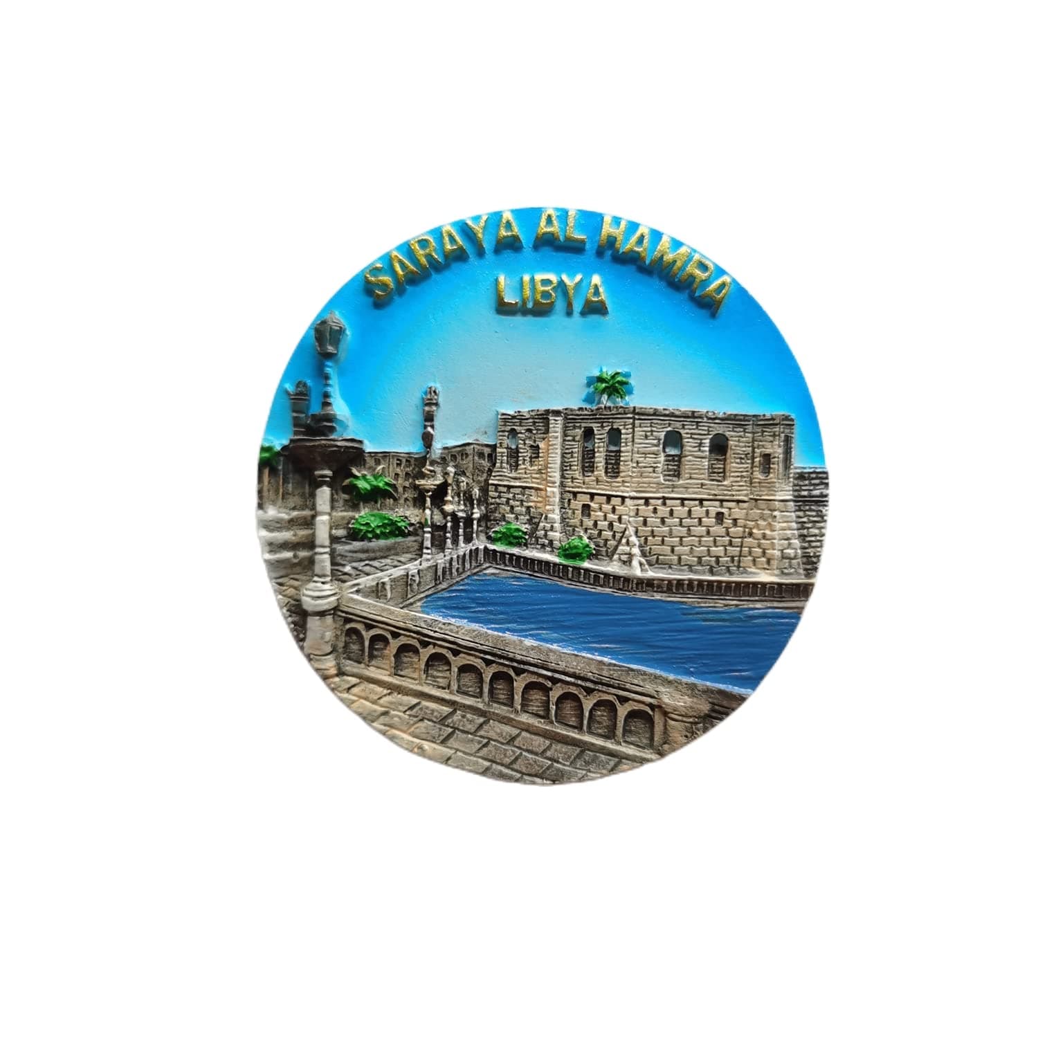 Wedarego 3D Libya Fridge Magnet Souvenir Gift,Resin Handmade Libya Refrigerator Magnet Home & Kitchen Decoration Collection
