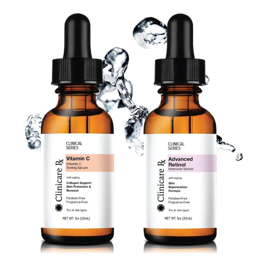 Day/Night Kit Vitamin C Intensive Serum | Advanced Retinol Intensive Serum | Natural Anti Aging Anti Wrinkle | 2 @ 1 fl. oz.