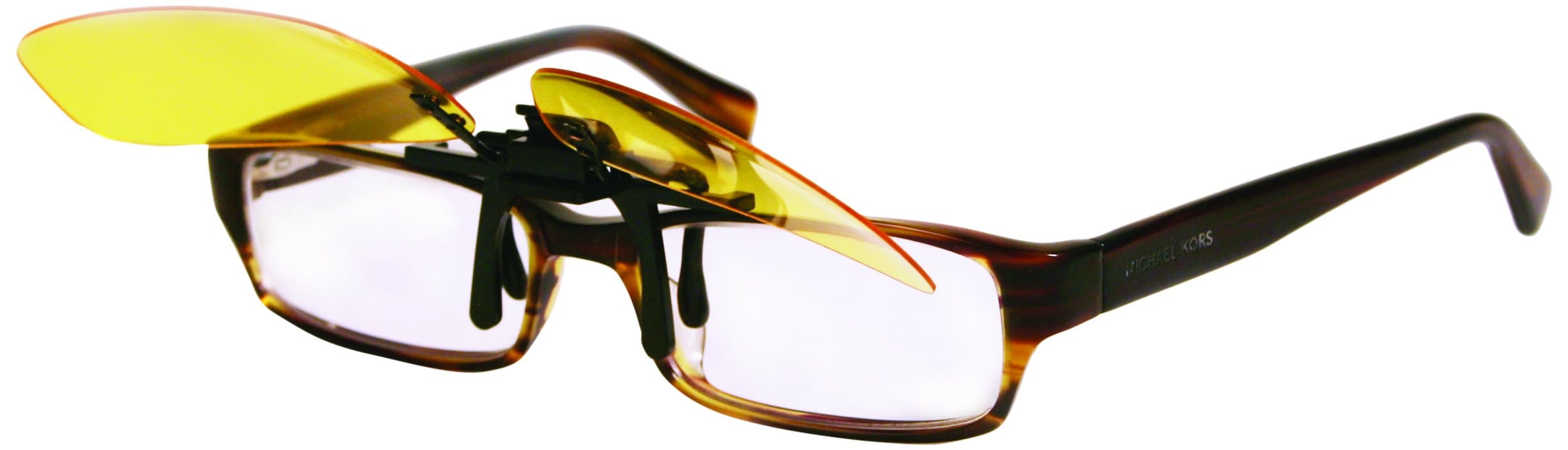 Night View Night Vision Clip On Glasses, Yellow, One Size