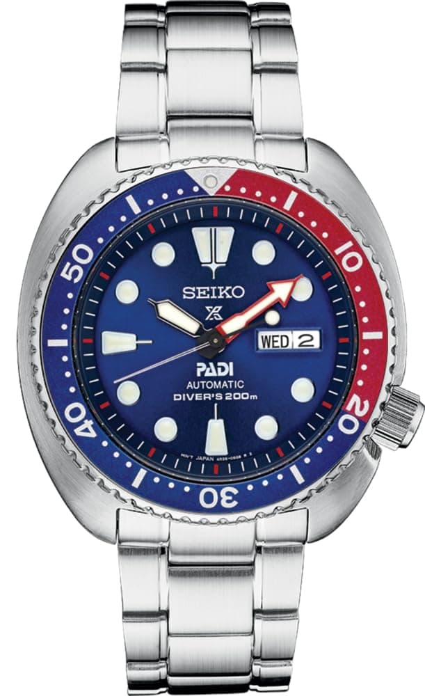 Seiko SRPE99 Automatic Dive Watch for Men - Prospex PADI Special Edition - LumiBrite Hands, Elapsed Timing Bezel - Water Resistant 200m, Blue - SRPE99 , Diver