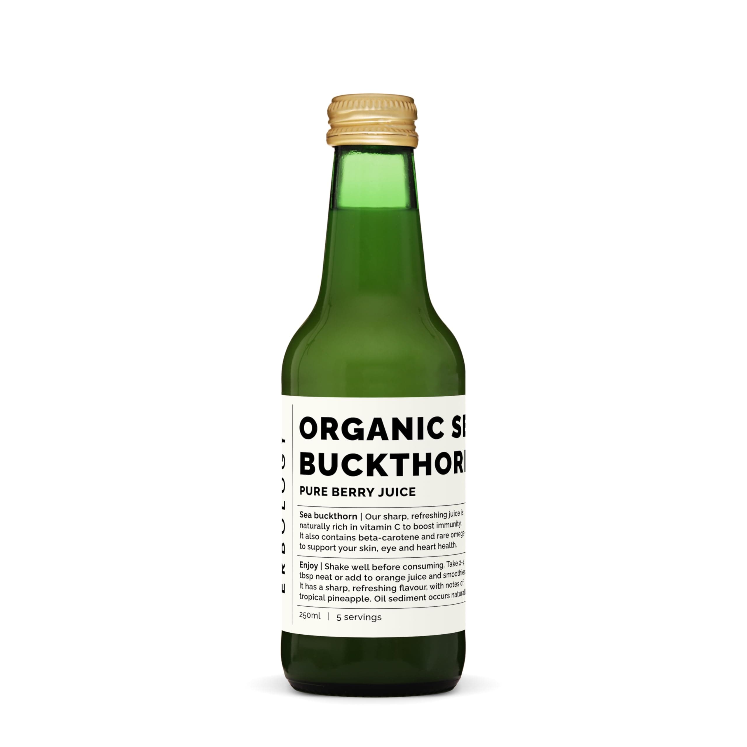 Organic Sea Buckthorn Juice 250ml - Source of Omega-7 and Vitamin C