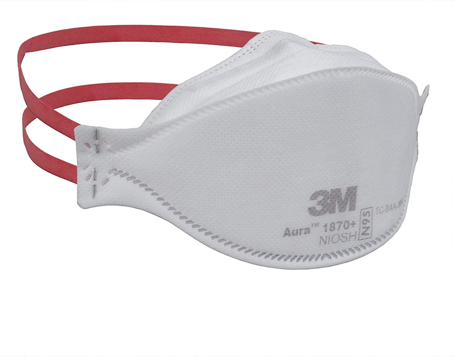 3M 1870 mask Pack of 20 Individually Wrapped 3 Panel Flat Fold Design Allows for Facial Movements Comfortable