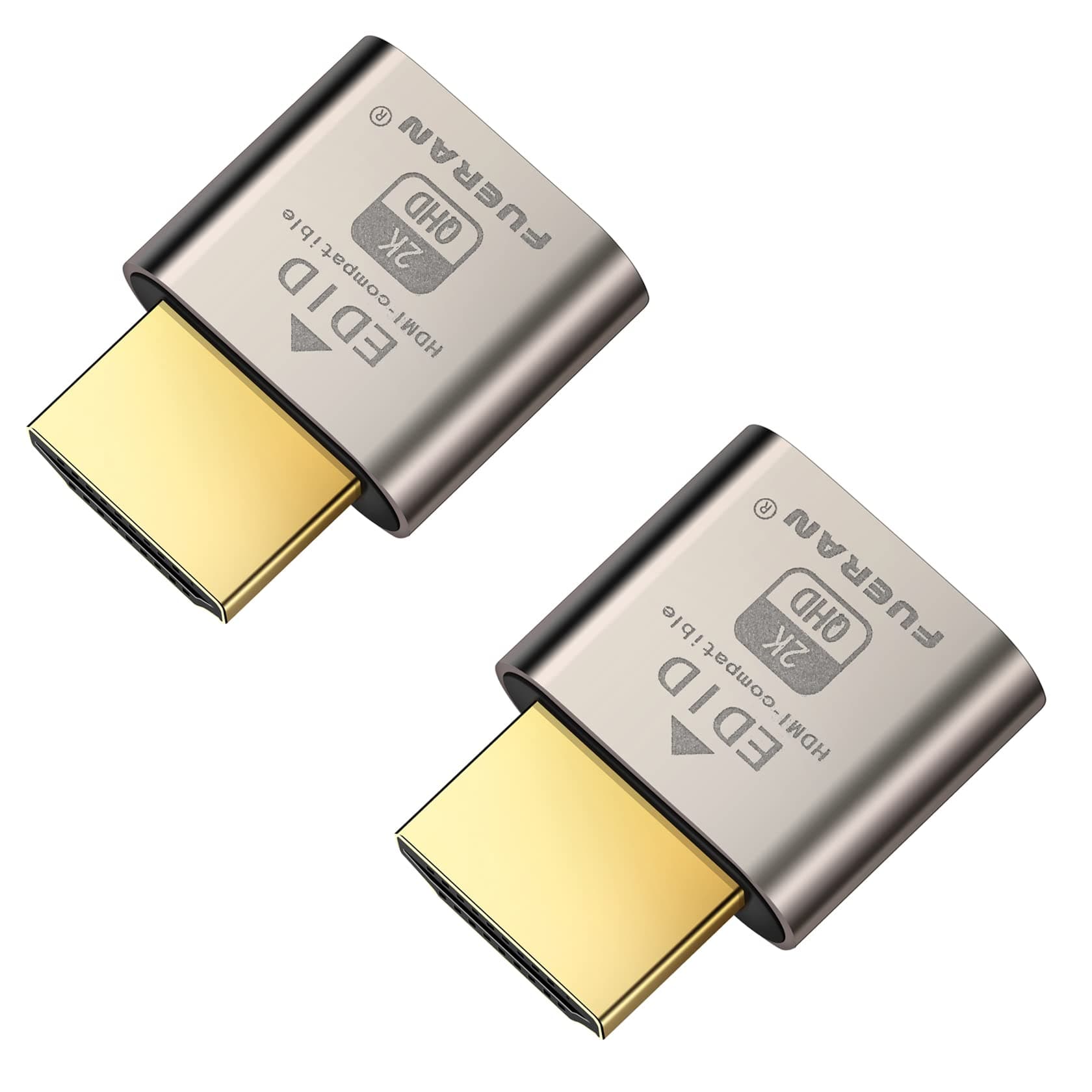 HDMI DDC EDID Dummy Plug Headless Ghost Display Emulator (Fit Headless-1920x1080@60Hz-2Pack)