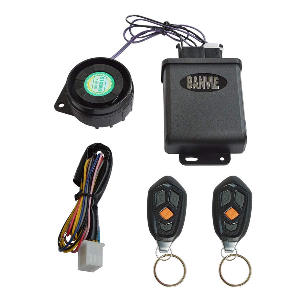 1-Way Motorcycle Voice Talking Security Alarm System, Super Waterproof & Transmitter, High Voltage Protection, Remote Start/Stop Engine