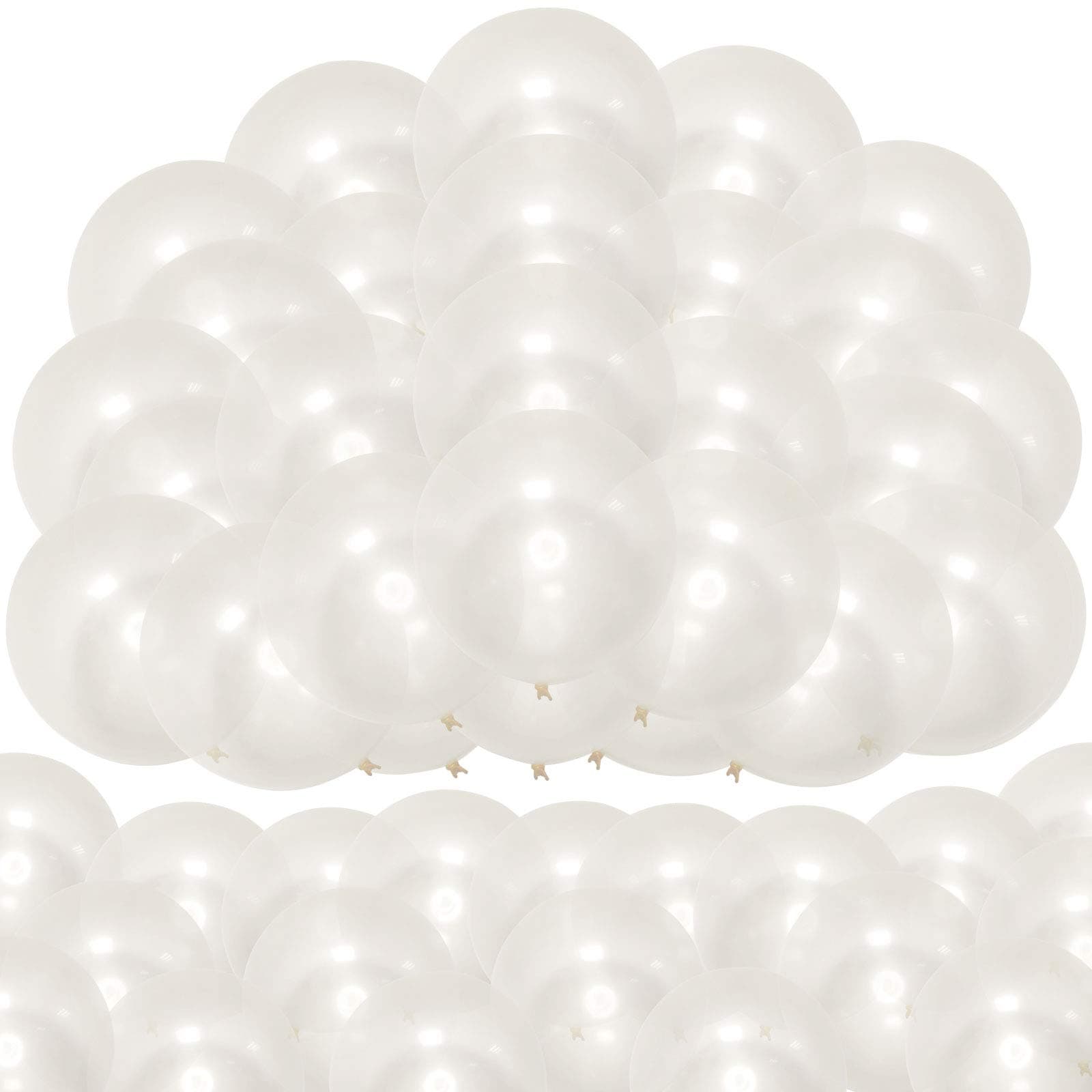 Elecrainbow 12 Inches 100 Pieces Thickened Clear Balloons Transparent Quality Latex Balloons,Party Supplies for Birthday Wedding Baby Shower Graduation Anniversary