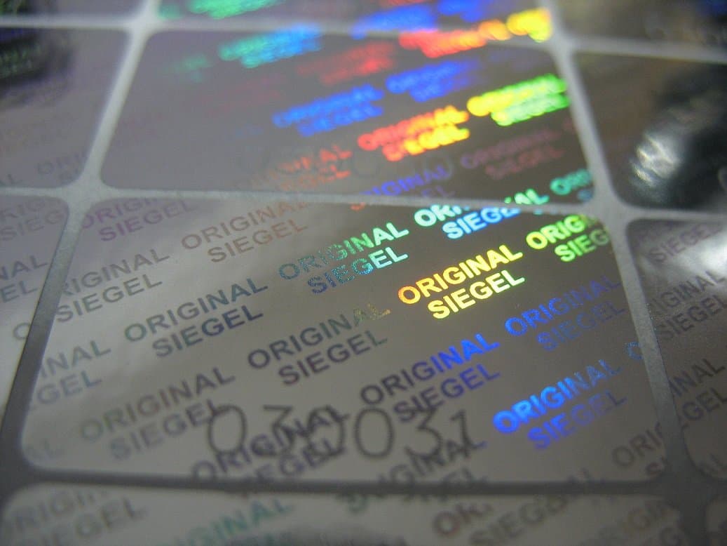 Holographic labels BY EtikettenWorld 17 mm x 30 mm ORIGINAL SEIGEL with serial numbers,EW-H-M120Es Tamper proof, Water proof, Security seal labels (10000)