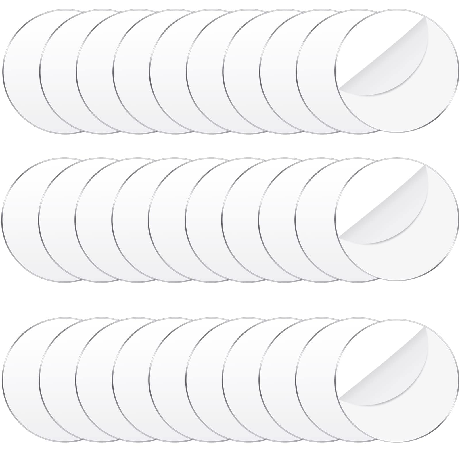 Jetec Ornament Blank Clear Circles Acrylic Plastic Sheets for Vinyl, Project, Painting, Keychain (3.5 Inch, 30 Pieces, Transparent)