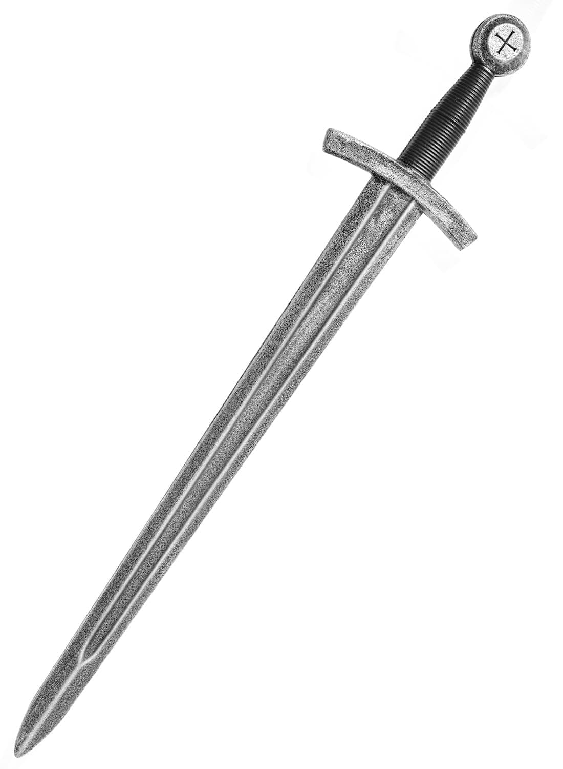Crusader Knight Toy Sword,27.5" Plastics Sword Medieval Warrior Costume Accessories for Halloween Cosplay LARP,Props, Simple, L