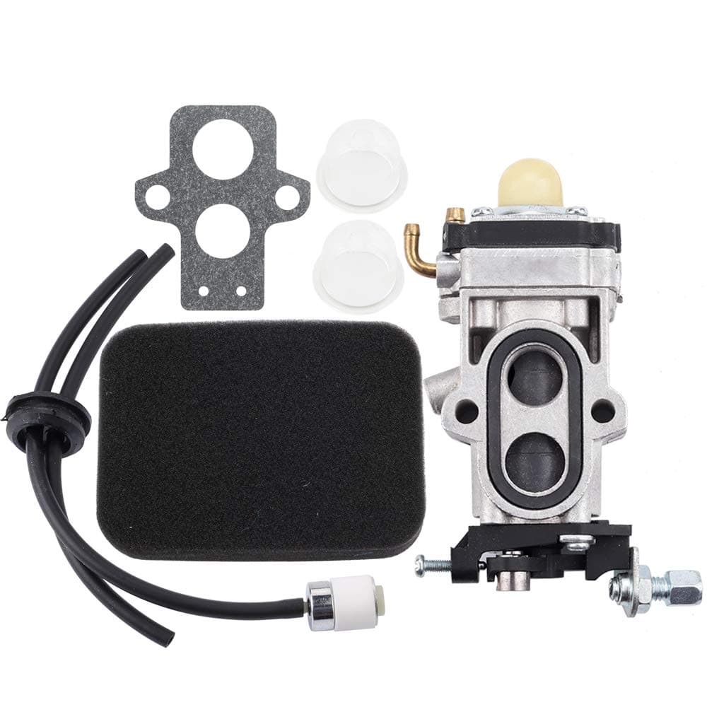 Kizut WYA-24 Carburetor EBZ4800 Carb with Air Filter Fuel Line Kits for RedMax Backpack Leaf Blower Red Max EBZ4800 EBZ5000 EBZ4800RH EBZ5000RH EBZ5000Q Kawasaki TJ53E Parts