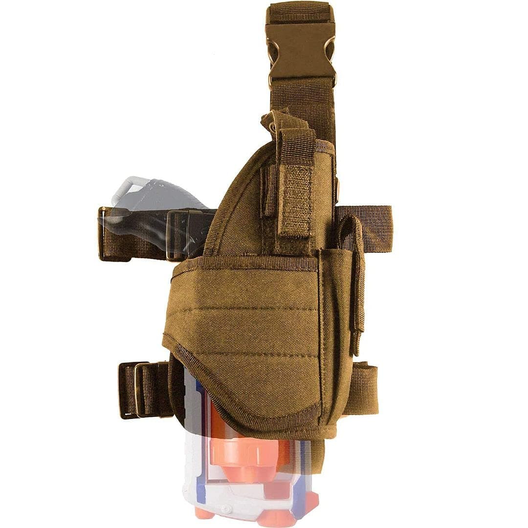 BOROLAAdjustable Tactical Leg Holster Compatible for Nerf Elite Series Blaster(Brown)