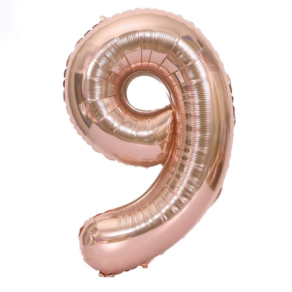 Tellpet Rose Gold Number 9 Balloon, Combined into Number 1980 Party Decorations Balloons, 40 Inch