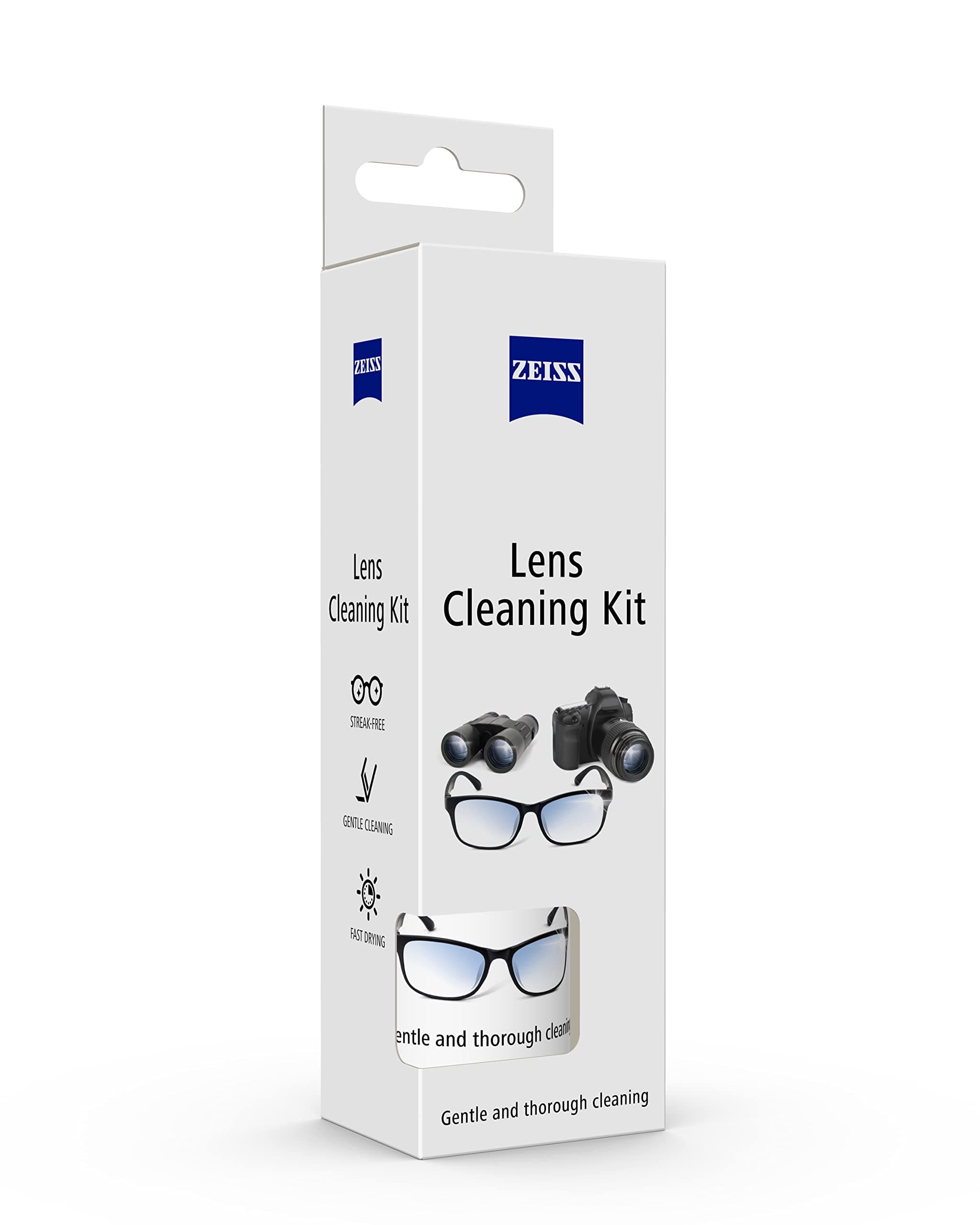 ZEISS Lens Cleaning Kit - 60ml Spray + Premium Microfibre Cloth | Professional Cleaner for Glasses and All Optical Surfaces