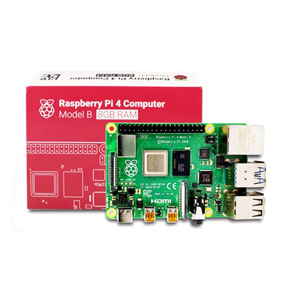 Raspberry Pi 4 Model B 8GB 4GB RAM LPDDR4 1.5GHz Quad-Core Cortex-A72 64-bit SoC Wi-Fi Bluetooth 5.0 Ethernet USB 3.0 Dual Micro-HDMI 4K Display Support