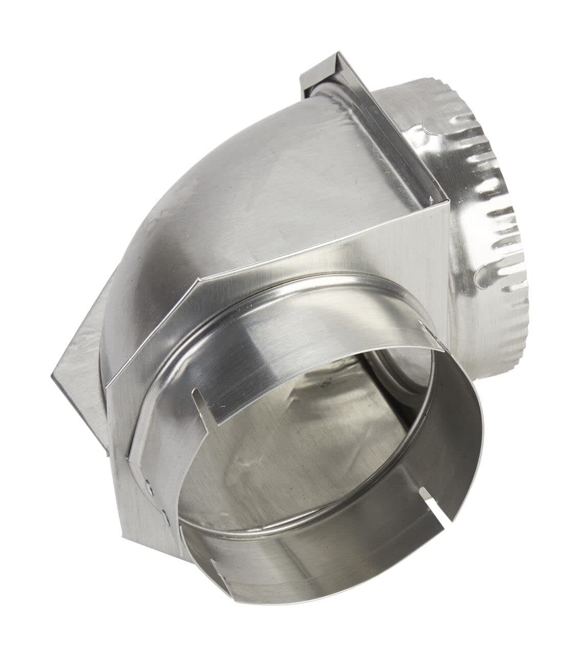 Whirlpool 4396006RW Genuine OEM Dryer Vent Elbow Connector, 90-Degree Close-Turn Space-Saver, 4-Inch Diameter, Aluminum Dryer Accessory (Replaces 4396006)