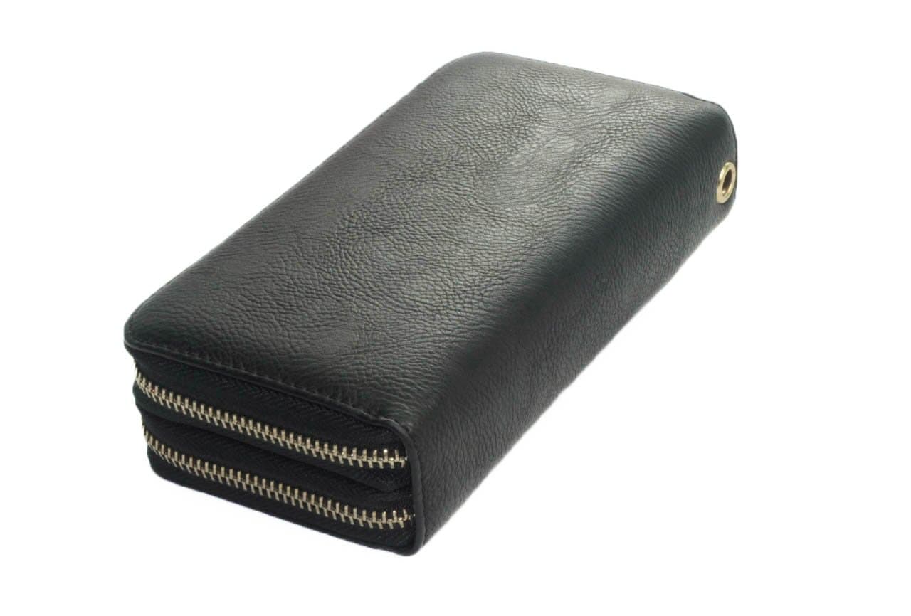 Sori Collection Wallet with Double Zipper and Wristlet 8000 (Black)