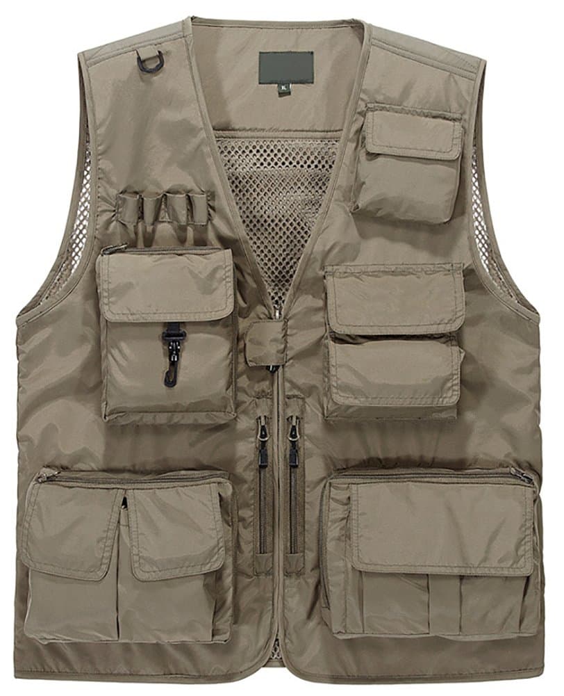 Outdoor Multi-pocketed Fishing Vest Sleeveless Mesh Quick-Dry Waistcoat Jacket