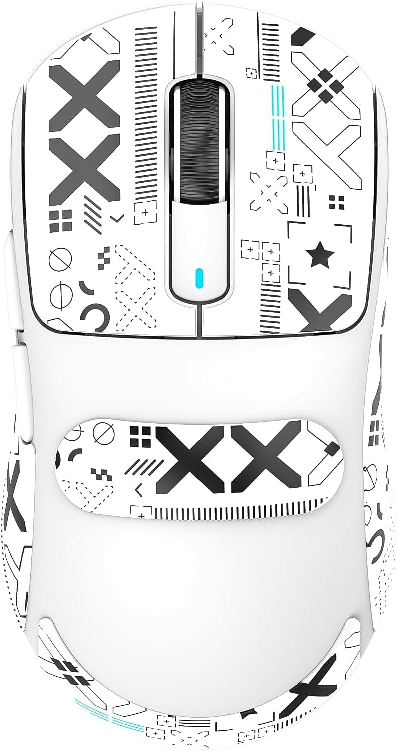 ATTACK SHARK X3 Lightweight Wireless Gaming Mouse with Tri-Mode 2.4G/USB-C Wired/Bluetooth,26K DPI, PAW3395 Optical Sensor,Kailh GM8.0 Switch,5 programmable Buttons for PC/Win/Mac(White+Stickers)