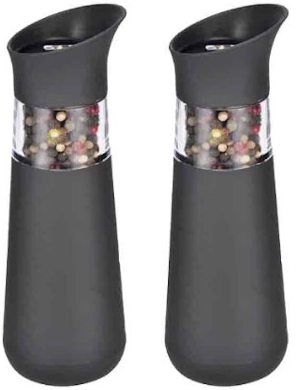 Electric Salt and Pepper Mill with Light and 90-Degree Tilt Sensor, 2er-Set Mühlen