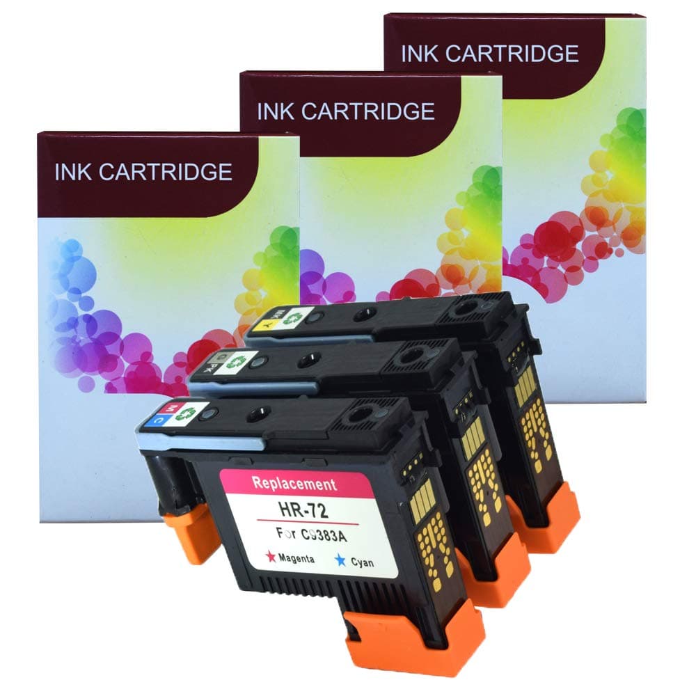 Komada 3X HP72 printheads HR-72 for C9384A with New Updated Chips Compatible with HP Designjet T610 T620 T770 T790 T1100 T1120 1200 T1300 T2300