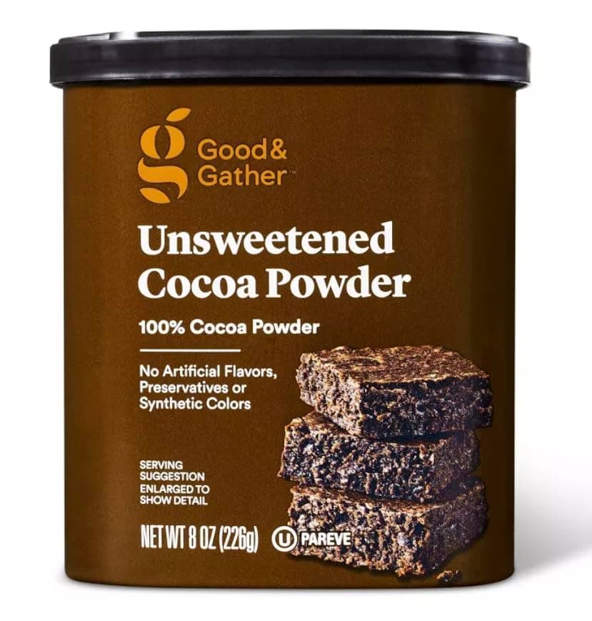 Good an Gather Unsweetened Cocoa Powder, 100% Cocoa, 8 oz