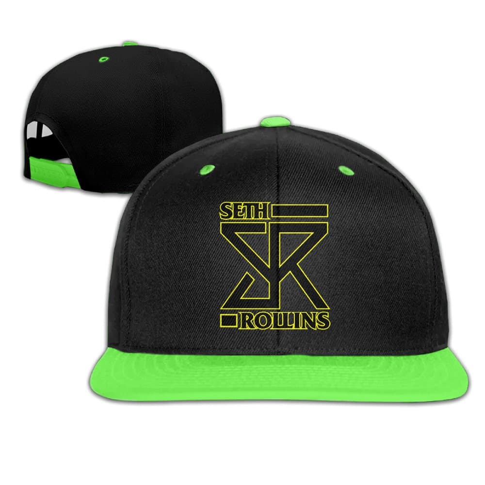 Seth Rollins The Architect Hip-hop Snapback Hat Caps for Kids KellyGreen