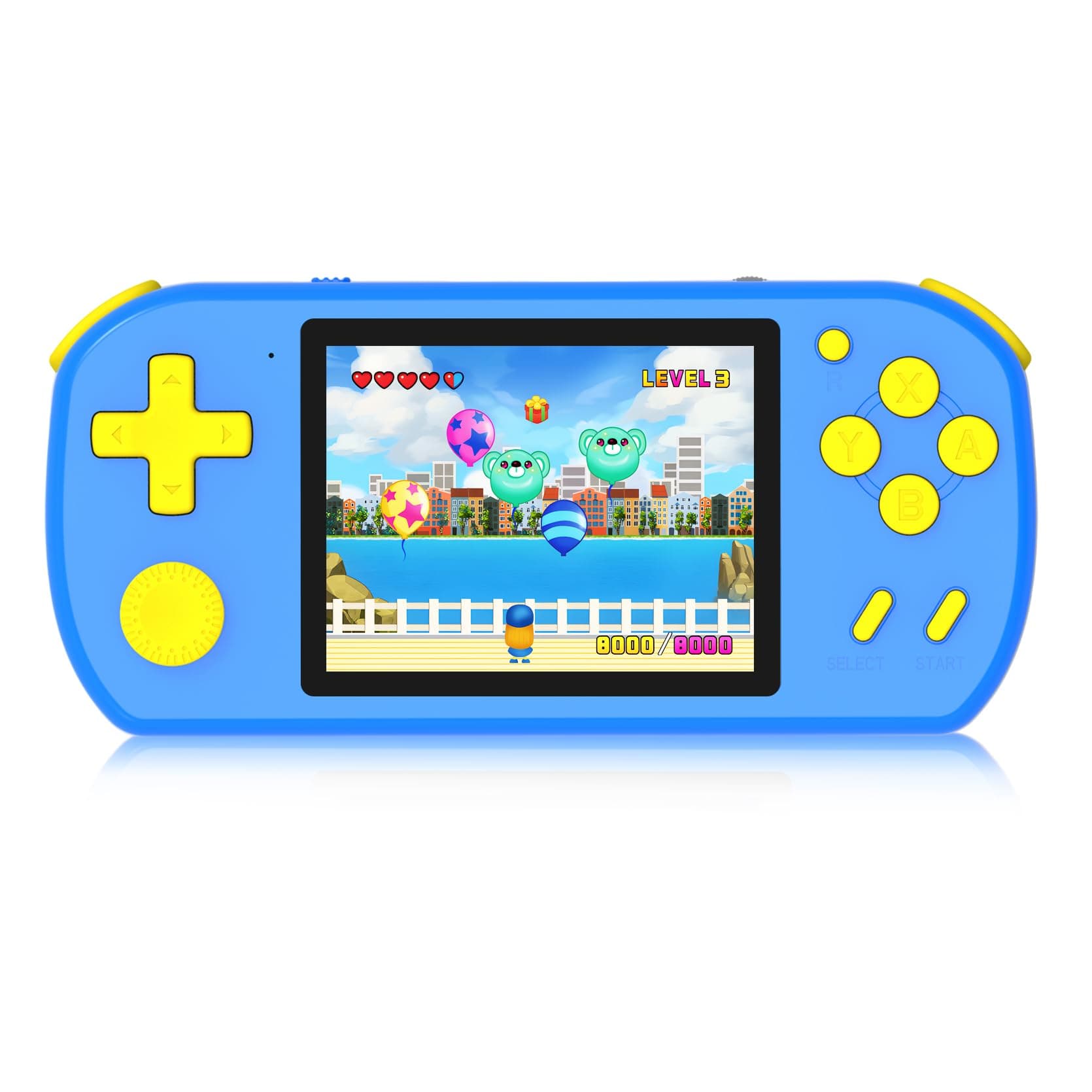 Handheld Games for Kids Built-in 218 Video Games, Portable Kids Travel Toys for Ages 4-13 with Rechargeable Battery 3.0" HD Screen, Mini Gaming Player Birthday Gifts for Boys Girls (Blue)