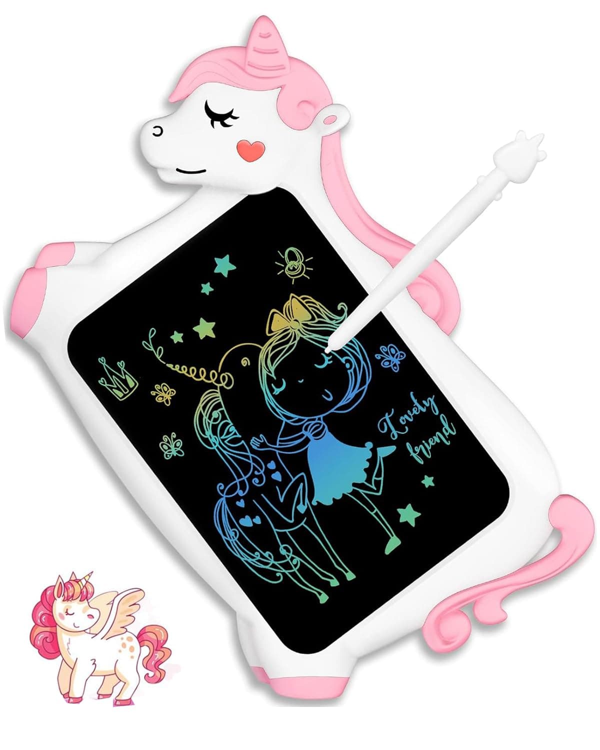 CHEERFUN Unicorn Toy Gifts for Girls Boys LCD Writing Tablet for Kids | Toddler Travel Road Trip Essential Toy Gift for 3+4 5 6 7 8 Year Old | Doodle Draw Board | Easter Gifts Learning Birthday
