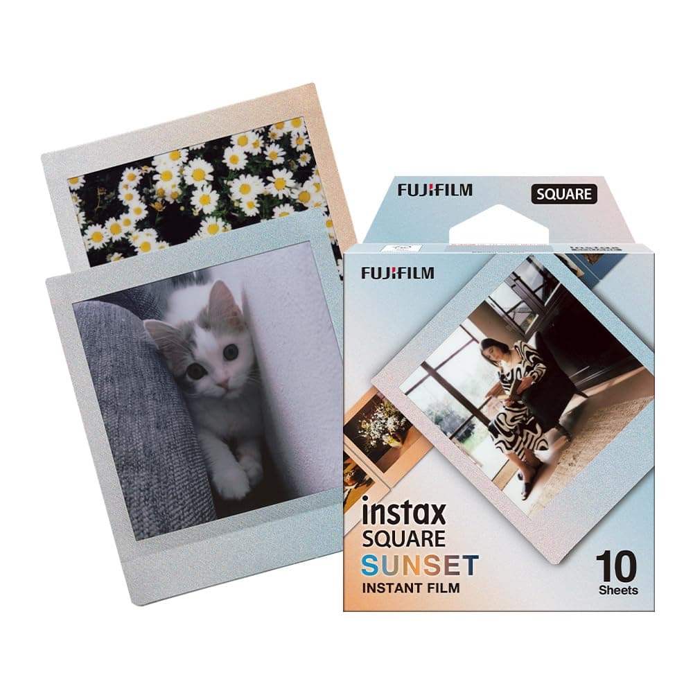 SQUARE format instant film 10 shot pack, SUNSET border