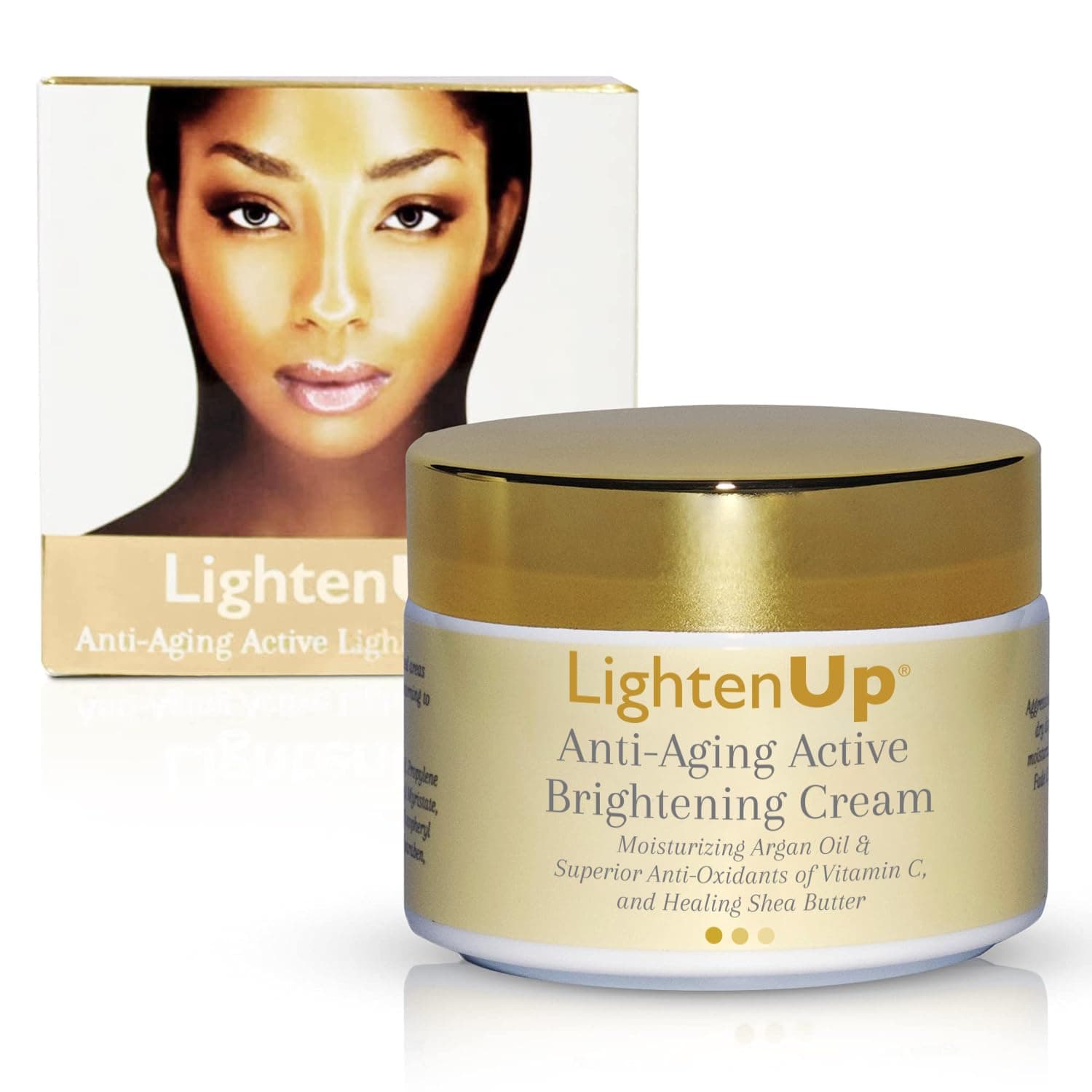 Anti-Aging, Skin Brightening Cream - 4.4 fl oz / 100 ml - with Argan Oil and Shea Butter