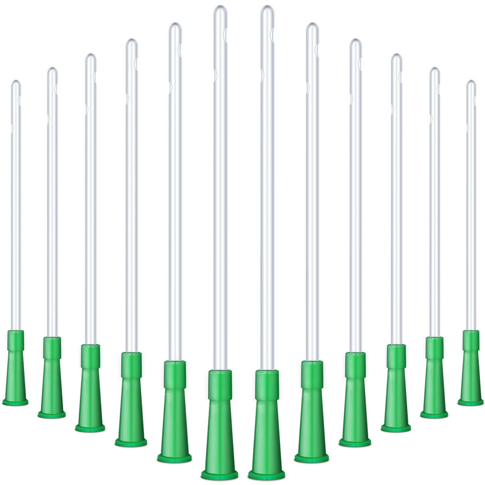 Nuanchu 60 PVC Replacement Tubings Supplies Tubes Kit Clear Replacements Hose with Flexible Rounded End for Smooth Insert (14 FR)