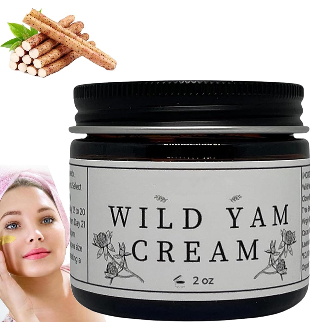 Wild Yam Cream, Wild Yam Cream Organic, Natural Relief for Menopause Dry Skin, Wild Yam Skin Cream, Deep Moisturization for Hormone Balance