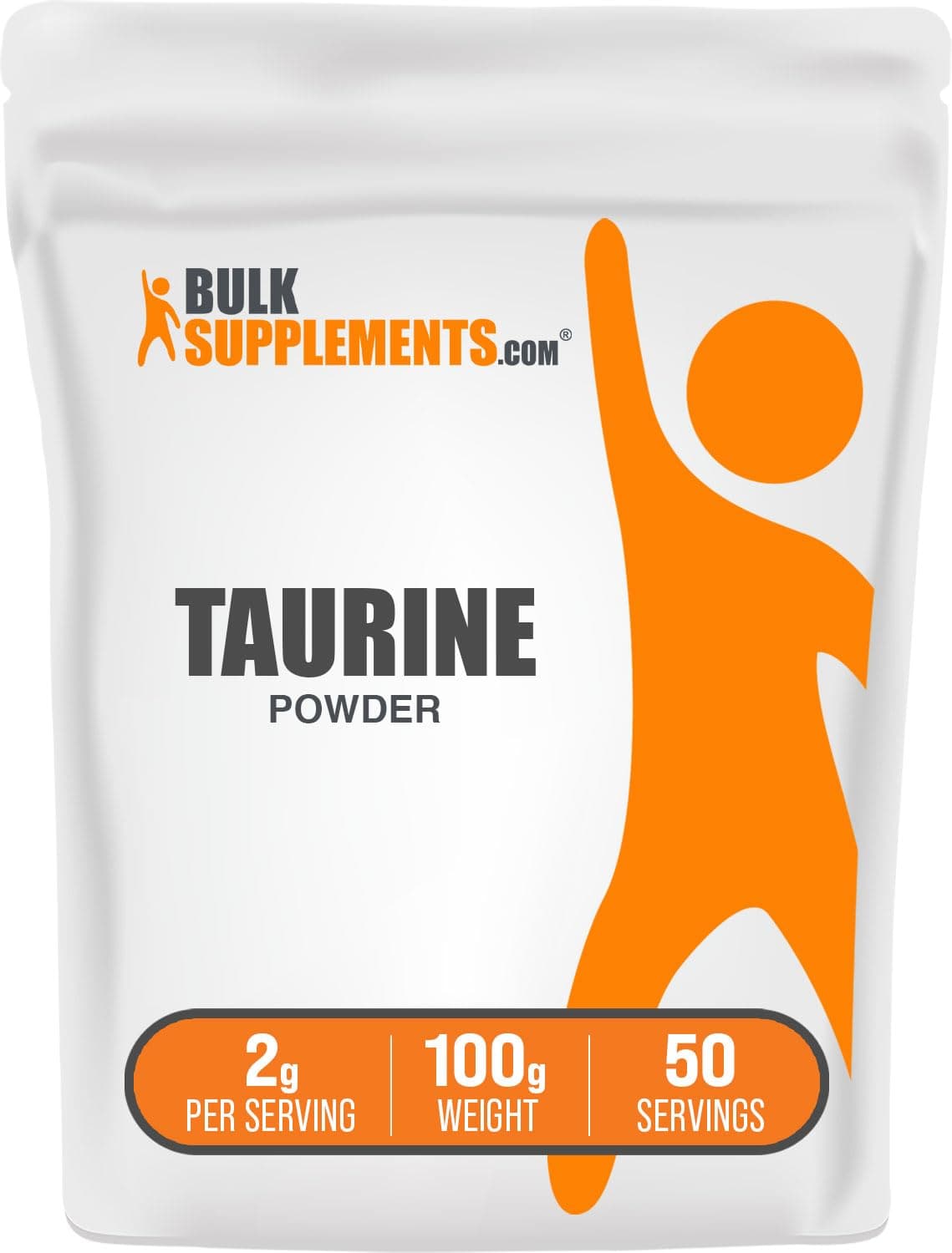 BulkSupplements. Com Taurine Powder Taurine Supplement 2000 mg Amino Acid Energy, Non-Toxic and Gluten-Free, 2 g per Service, 100 g (Pack of 1)