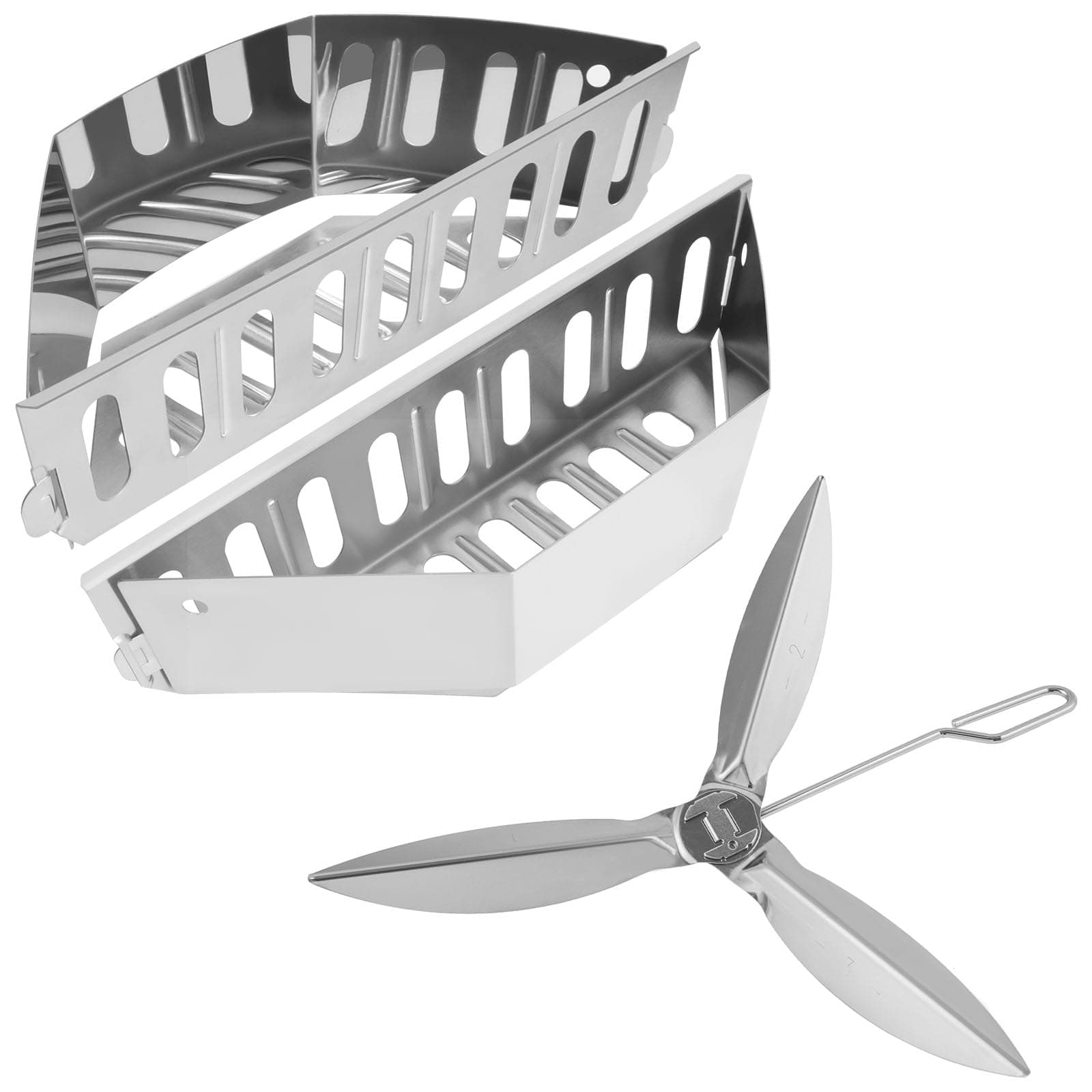 Grill Replacement Parts for Weber Charcoal Basket 7403 62423 & Weber 22-1/2-Inch One-Touch Cleaning System Kit 7444, for Weber 22.5'' & 22'' One-Touch Grill, Performer Deluxe (Export), Summit Charcoal