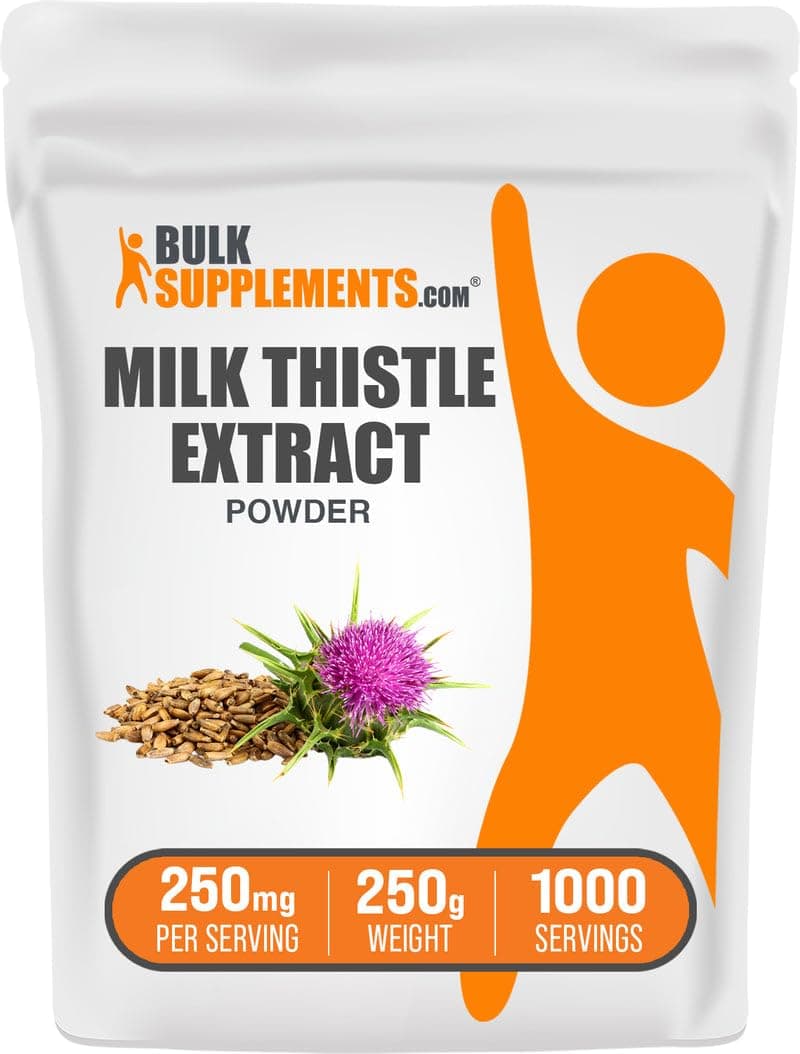BulkSupplements Pure Milk Thistle Extract Powder 250 grams (8.8 oz) Powder