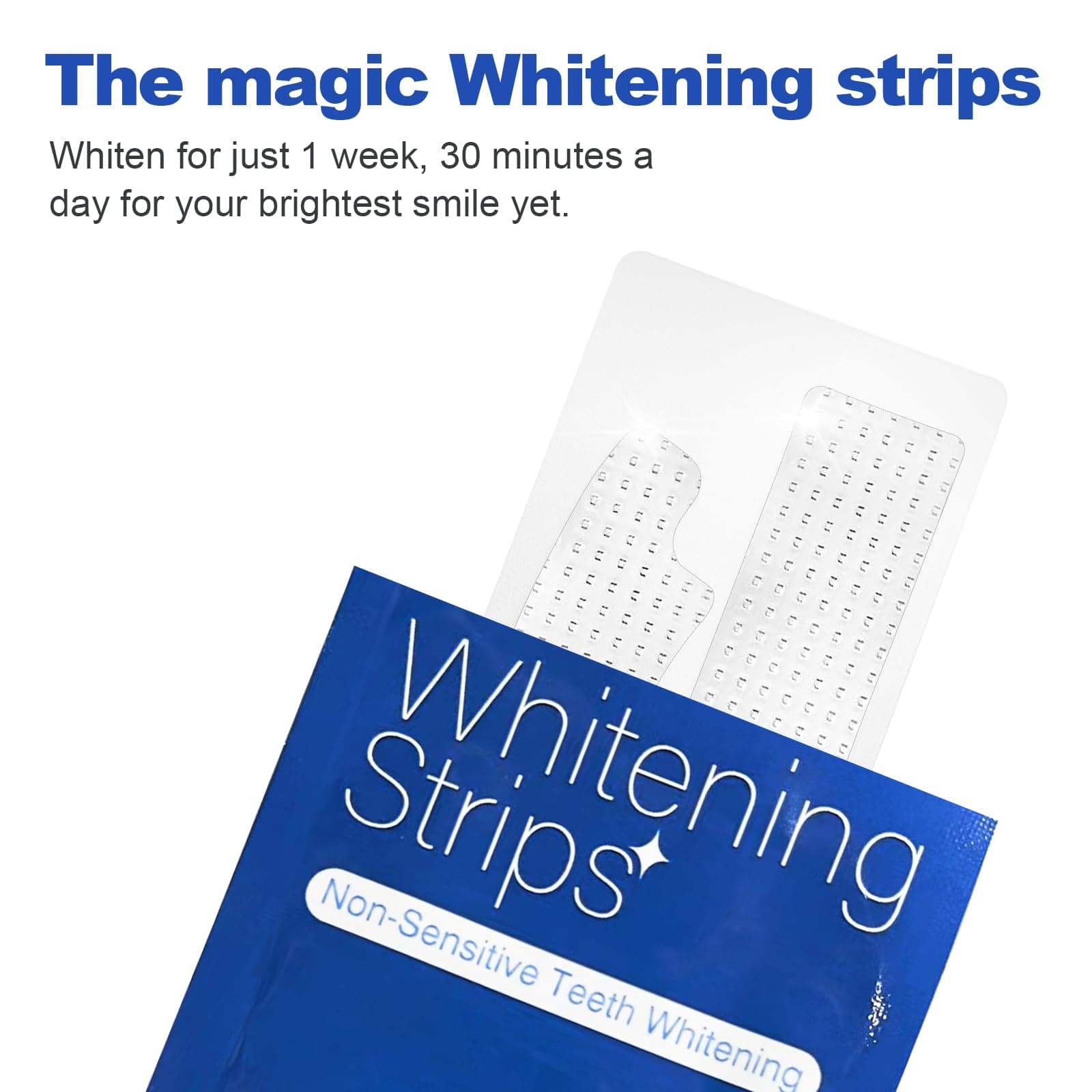 OLLM Teeth whitening Strip Enamel Safe - Hydrogen Peroxide for Sensitive Teeth, 14 Treatments for Teeth whitening, Professional and Safe Teeth whitening Strips, Mint