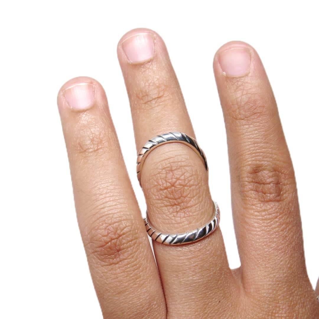 Sterling Silver Swan Splint Ring